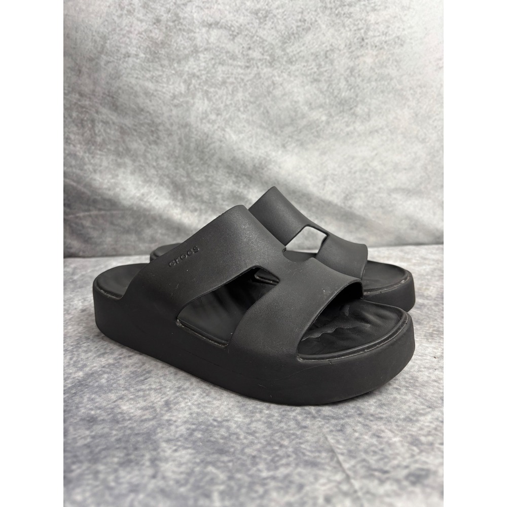 CROCS Women's Getaway Platform Slides Sandals in Black Size 8